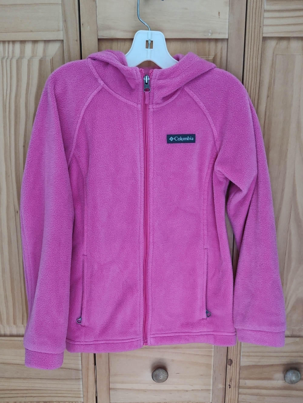 Columbia Kids Pink Full-Zip Fleece Jacket, Sz M